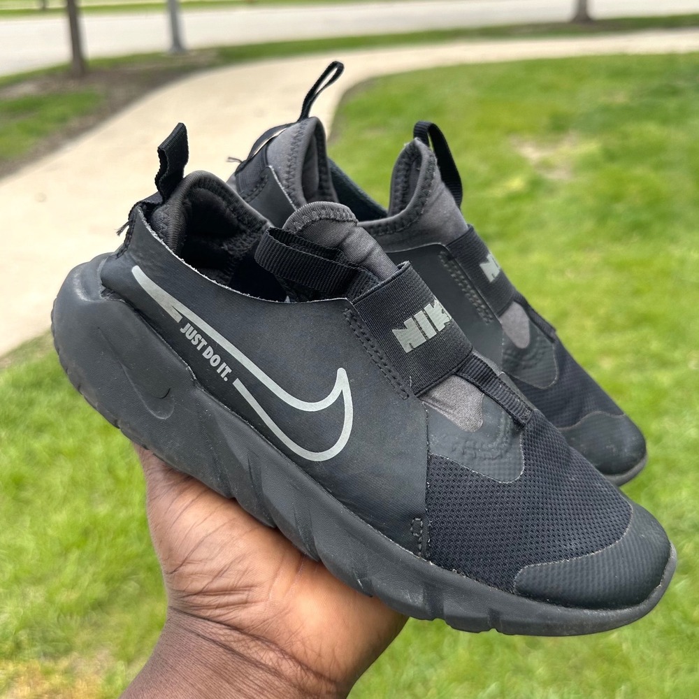 Nike Flex Runner 2 Big Kids' Road Running Shoes Size 4Y Black Sneakers - Picture 10 of 13